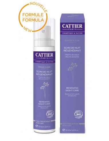 Cattier Crème de Nuit Régénérante Songe Fleuri 50 ml