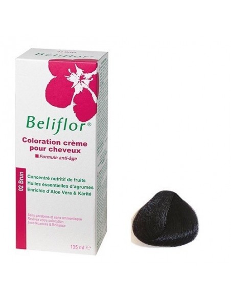 Beliflor Coloration Crème aux Extraits de Végétaux 02 BRUN