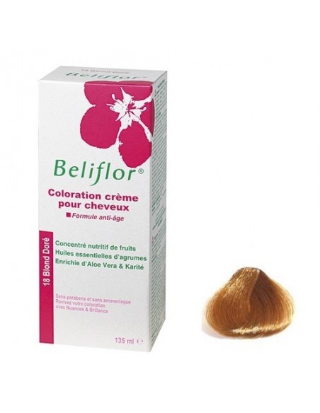 Beliflor Coloration Crème aux Extraits de Végétaux 18 BLOND DORE 